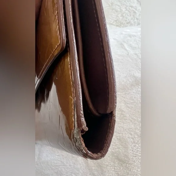 PROJECT Wallet! Auth Louis Vuitton Vernis Wallet, Caramel Color - Picture 10 of 13
